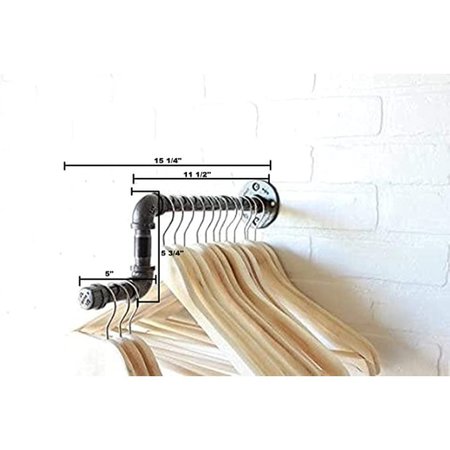 Ironwerks Designs 15" Black Pipe Clothes Rack IW-CH-Rack